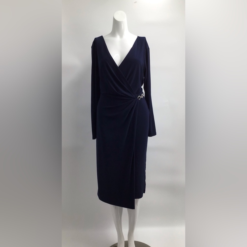 Ralph Lauren Black Label Navy Blue Long Sleeve Dress - Picture 2 of 9